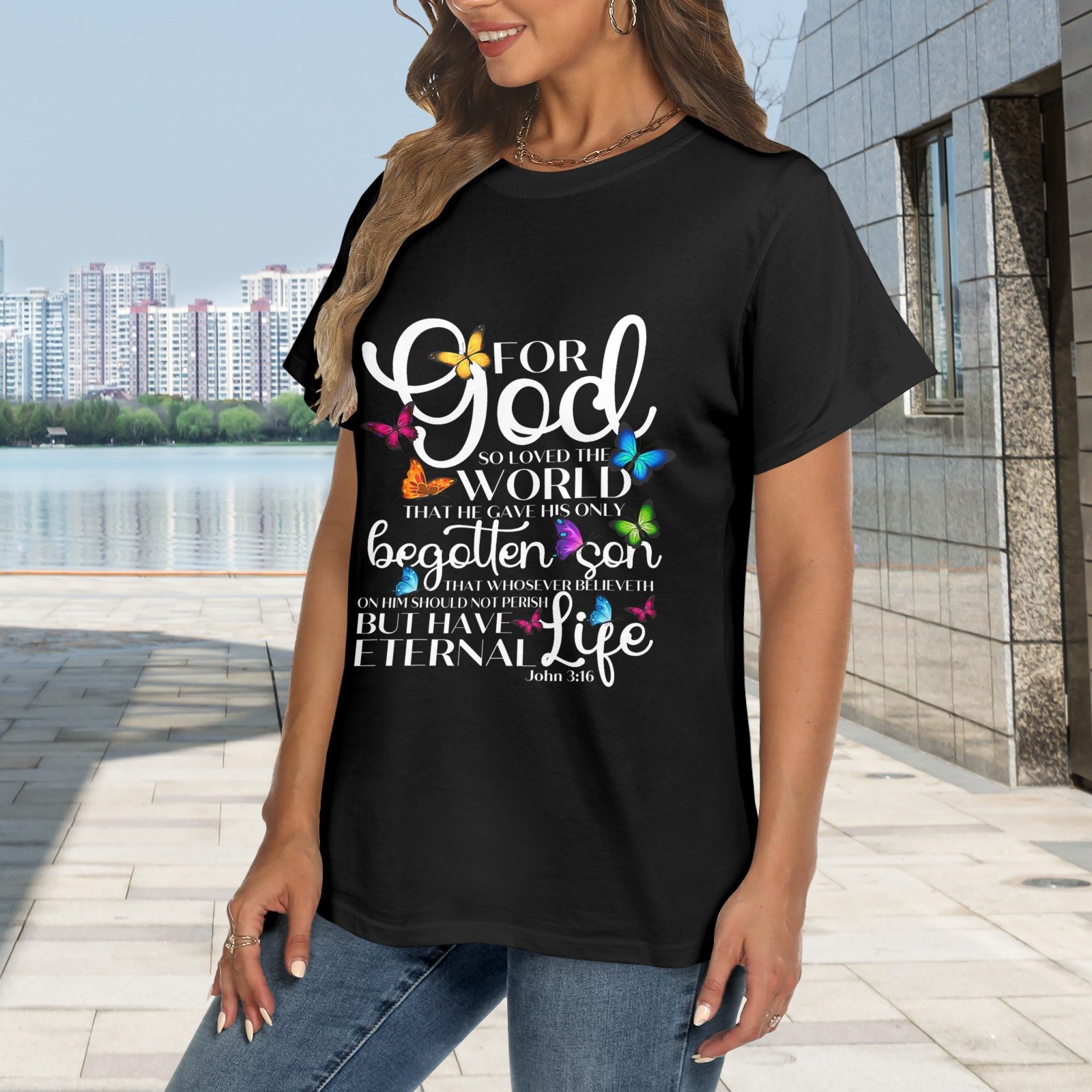 Men’s Christian T-Shirt – Premium Ring-Spun Cotton Faith Graphic Tee - Image 2