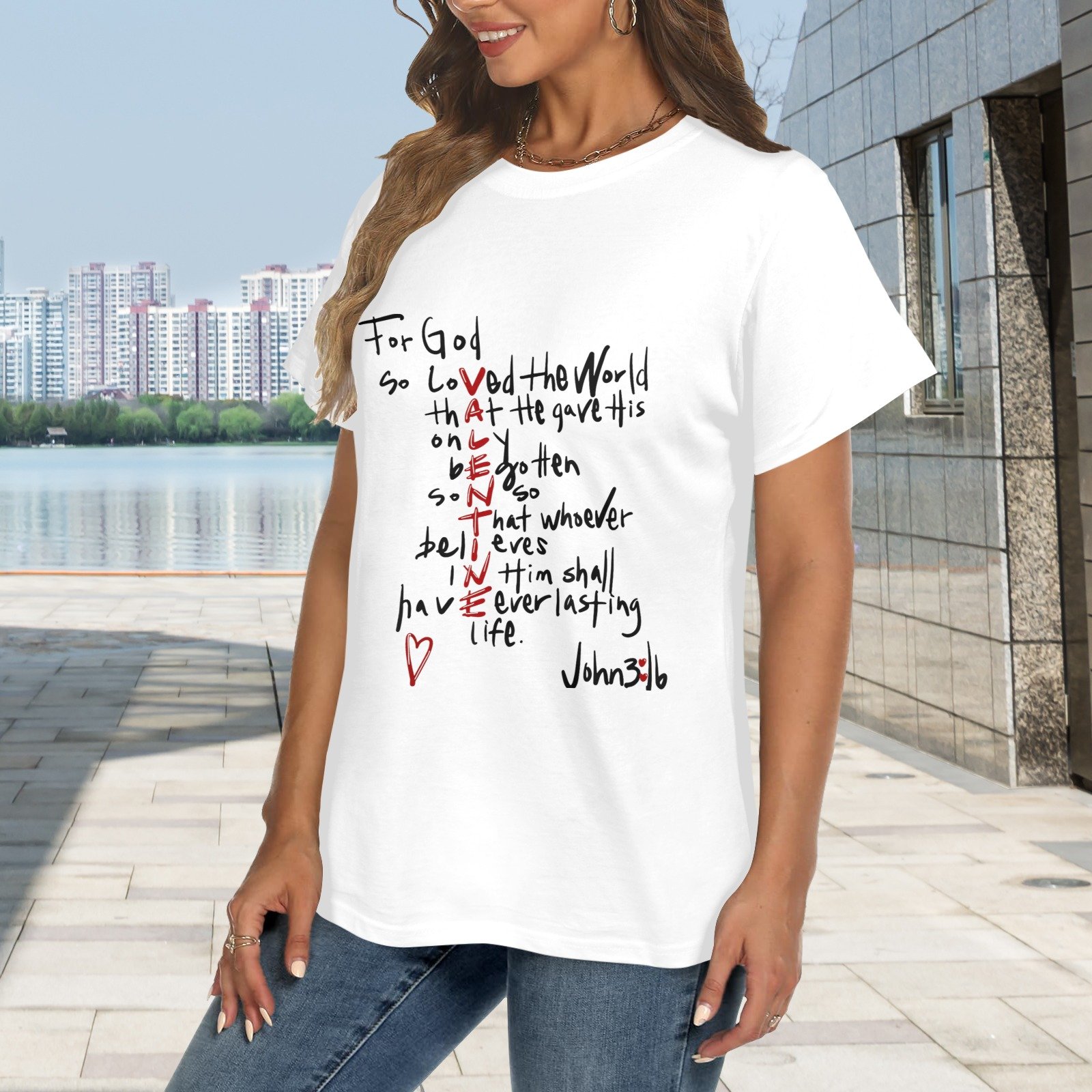 Men’s Christian T-Shirt – Premium Ring-Spun Cotton Faith Graphic Tee - Image 2