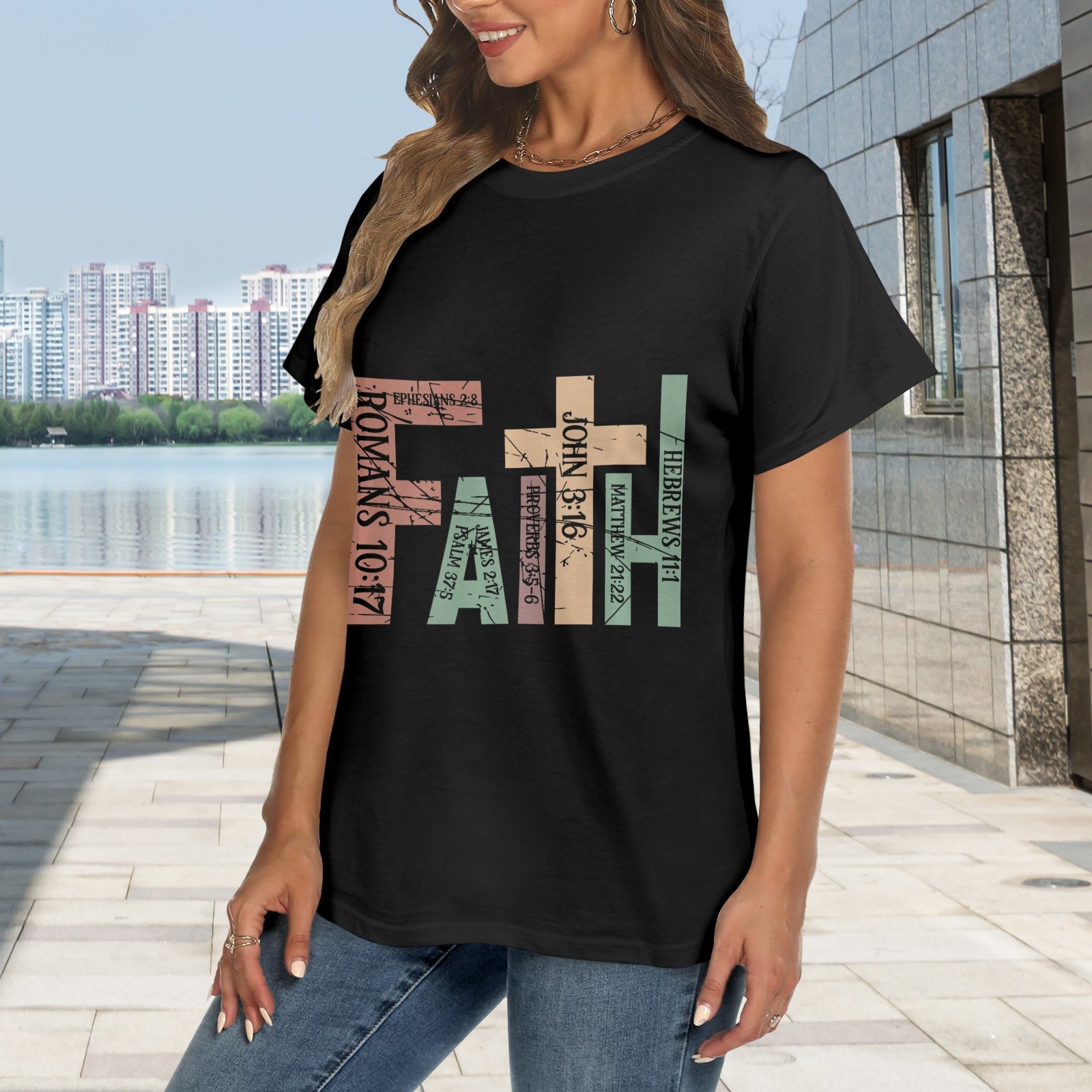 Men’s Christian T-Shirt – Premium Ring-Spun Cotton Faith Graphic Tee - Image 2