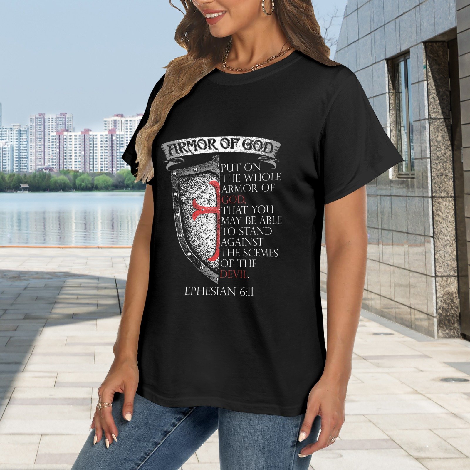 Men’s Christian T-Shirt – Premium Ring-Spun Cotton Faith Graphic Tee - Image 2