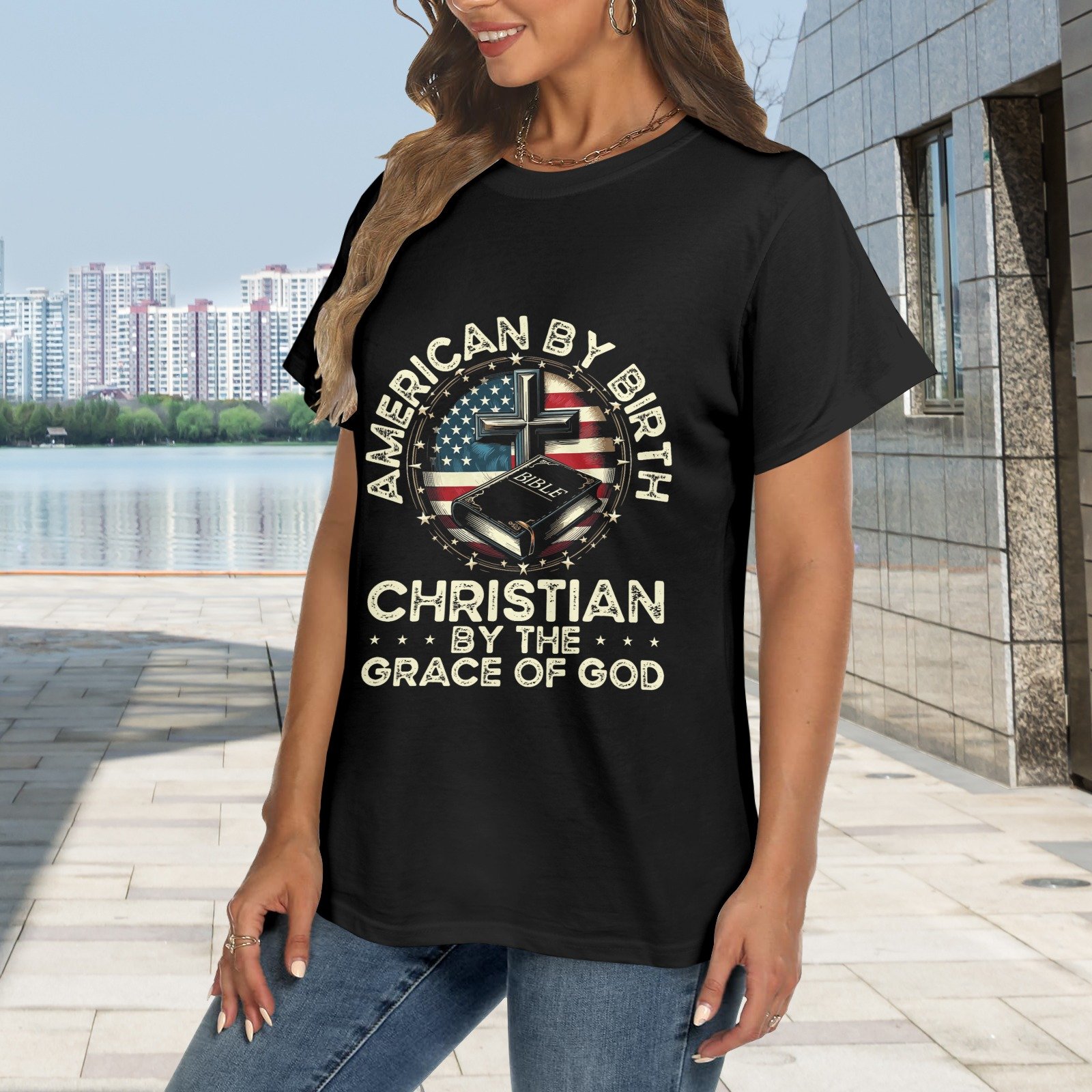 Men’s Christian T-Shirt – Premium Ring-Spun Cotton Faith Graphic Tee - Image 2