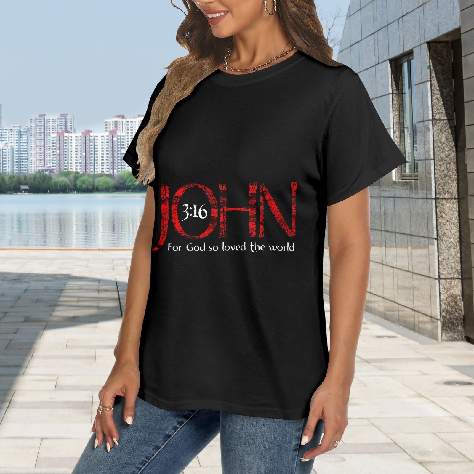 Men’s Christian T-Shirt – Premium Ring-Spun Cotton Faith Graphic Tee - Image 2