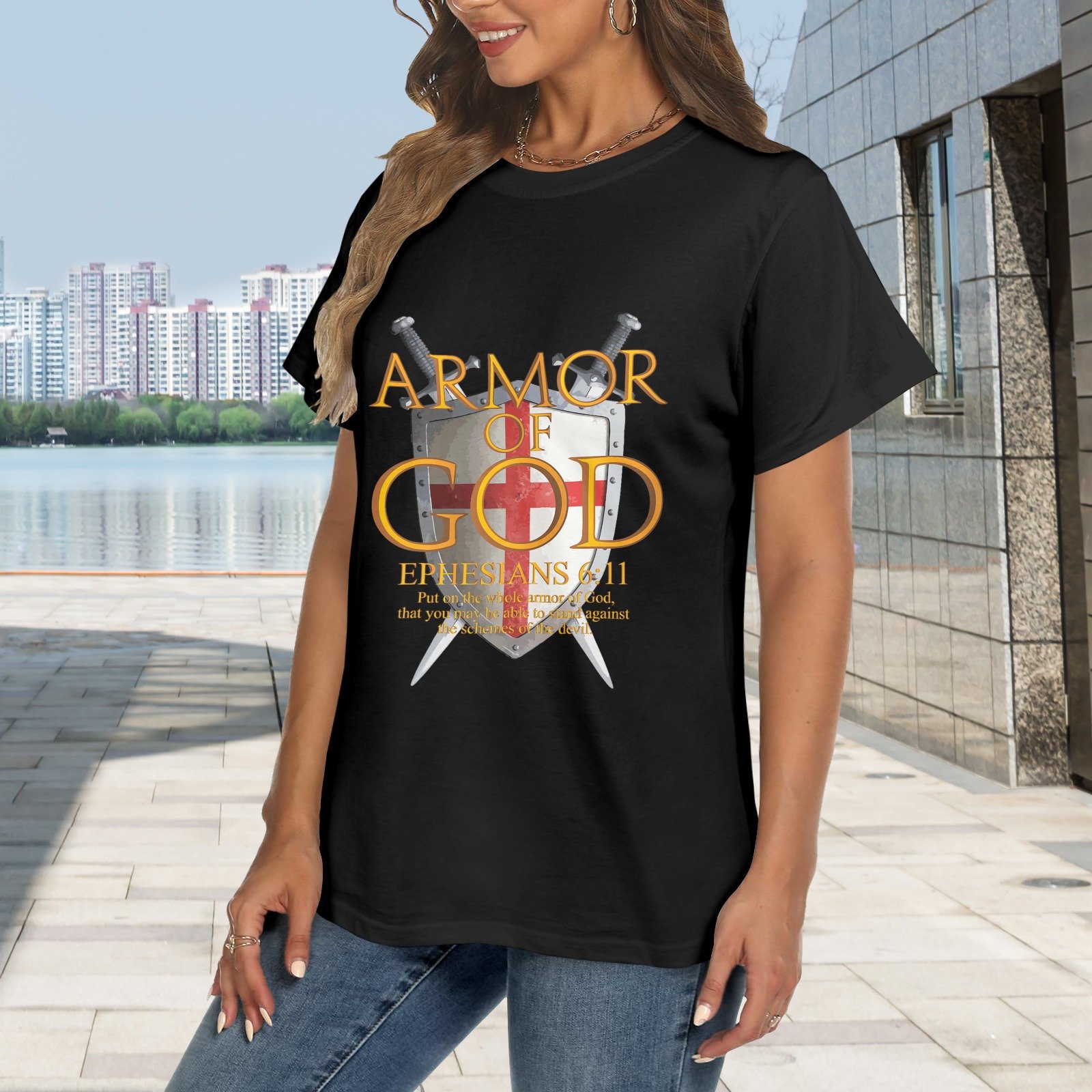 Men’s Christian T-Shirt – Premium Ring-Spun Cotton Faith Graphic Tee - Image 2