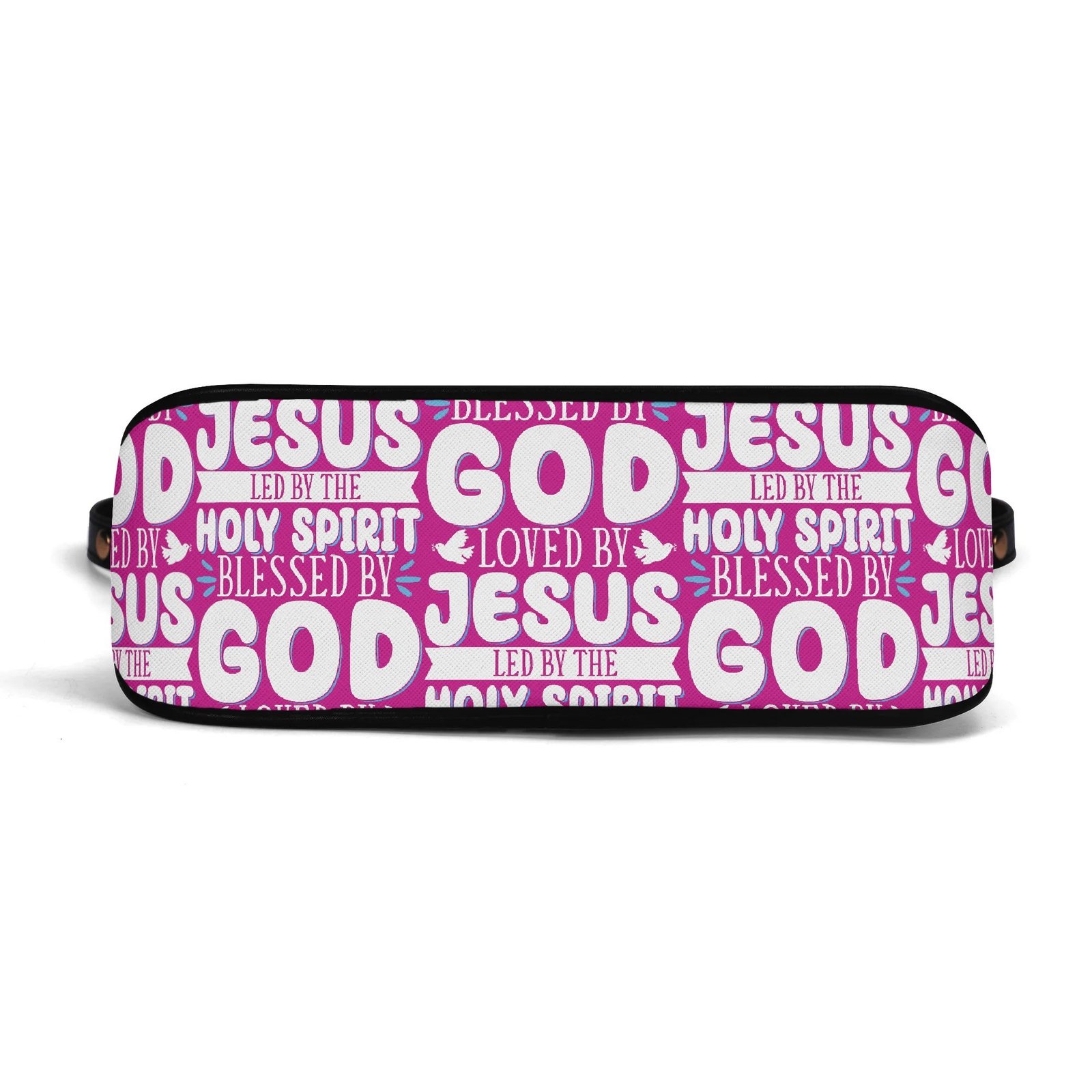 ✨ Women's Elegant Crossbody Bag – PU Leather, Faith-Inspired Typography & Adjustable Chain Strap - Image 3