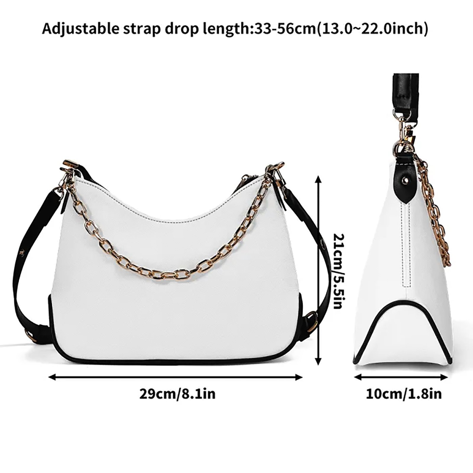 ✨ Women's Elegant Crossbody Bag – PU Leather, Faith-Inspired Typography & Adjustable Chain Strap - Image 9