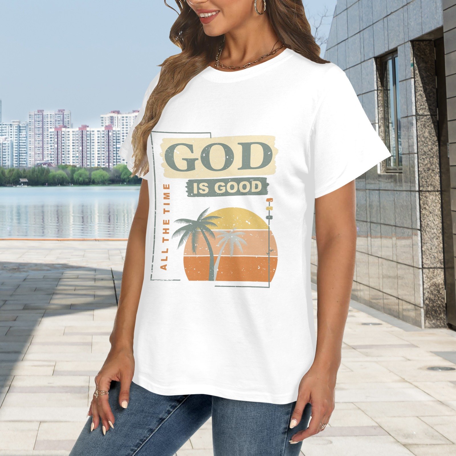 Women's Crewneck Short Sleeve T-Shirt - Image 2