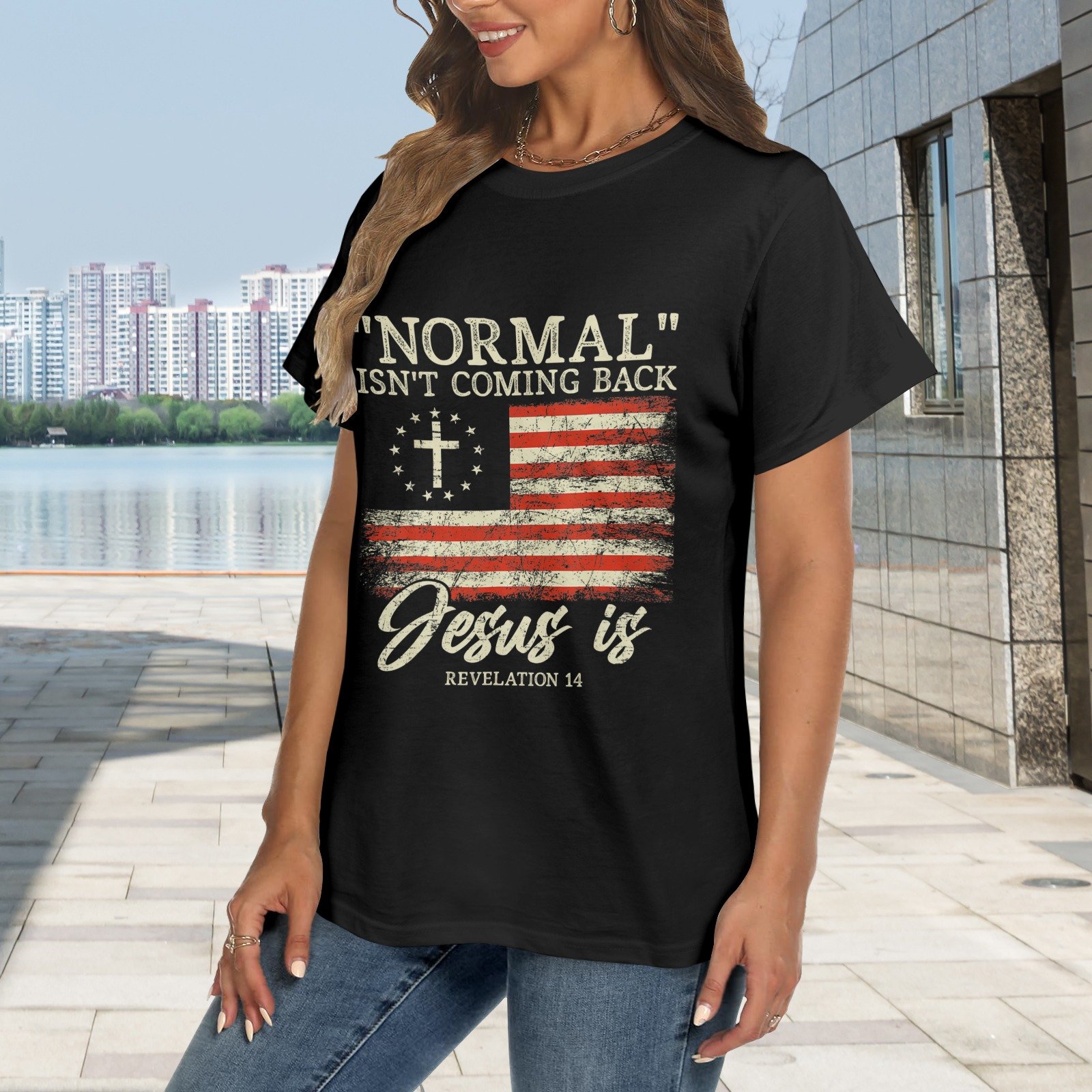 Women's Crewneck Short Sleeve T-Shirt - Image 2