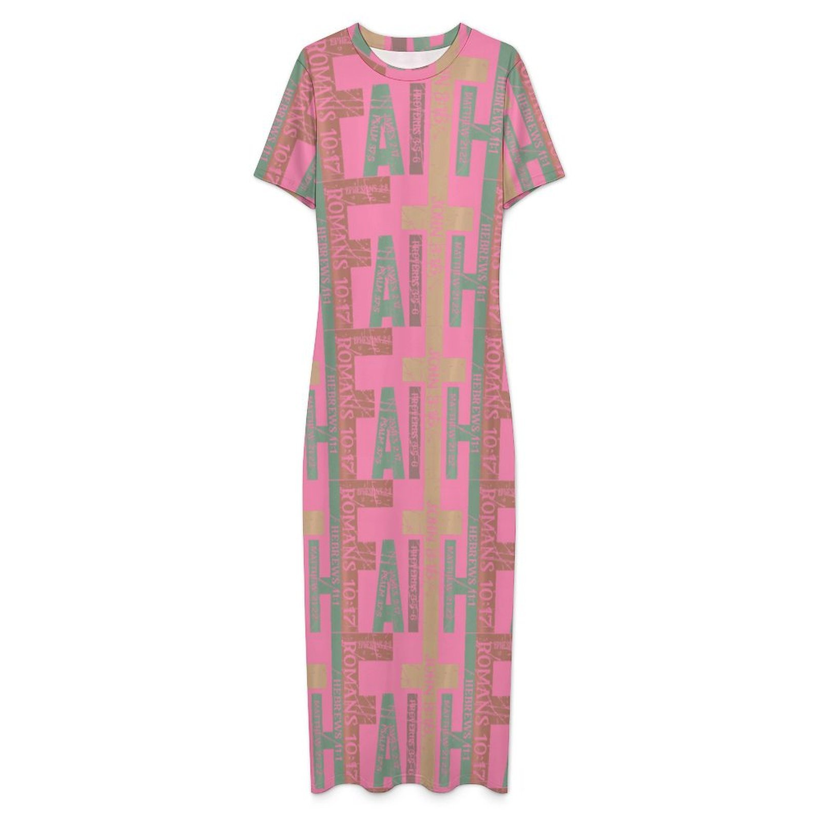 Short Sleeve Bodycon Maxi Dress – Faith-Filled Elegance - Image 3