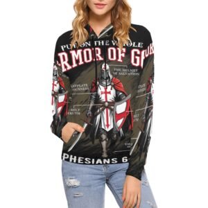 Women’s All-Over Print Christian Hoodie Faith-filled comfort. Spirit-led style.