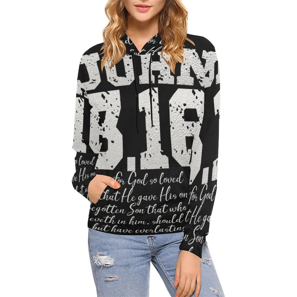 Women’s All-Over Print Christian Hoodie Faith-filled comfort. Spirit-led style.