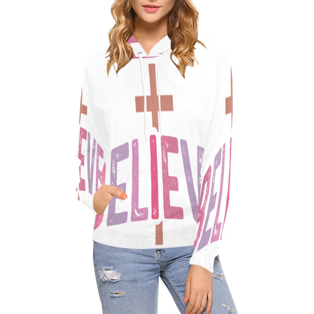 Women’s All-Over Print Christian Hoodie Faith-filled comfort. Spirit-led style.