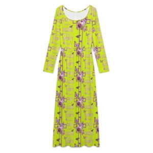 Long sleeved jumpsuit Women's Round Neck Long Sleeve Dress