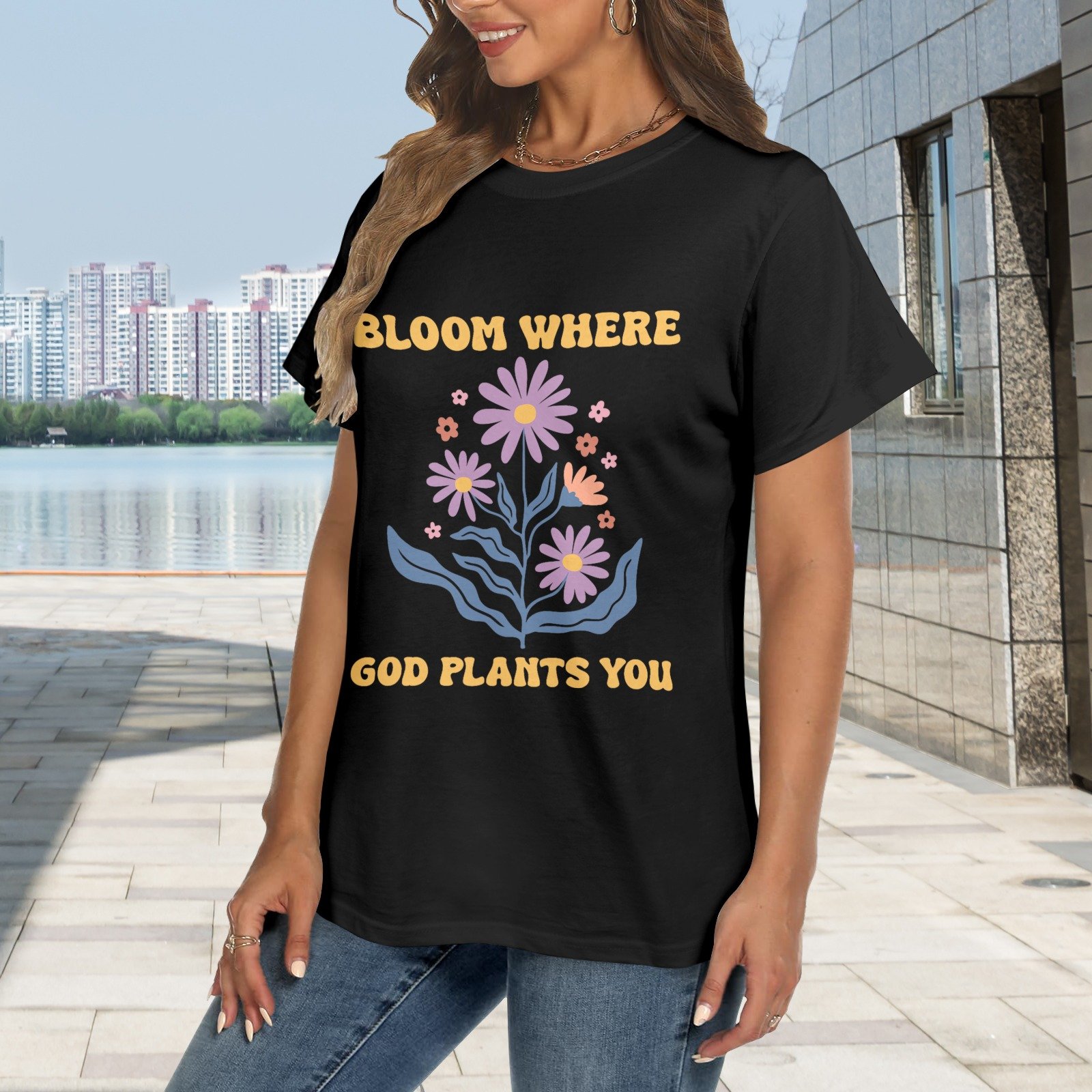 Women's Crewneck Short Sleeve T-Shirt - Image 2