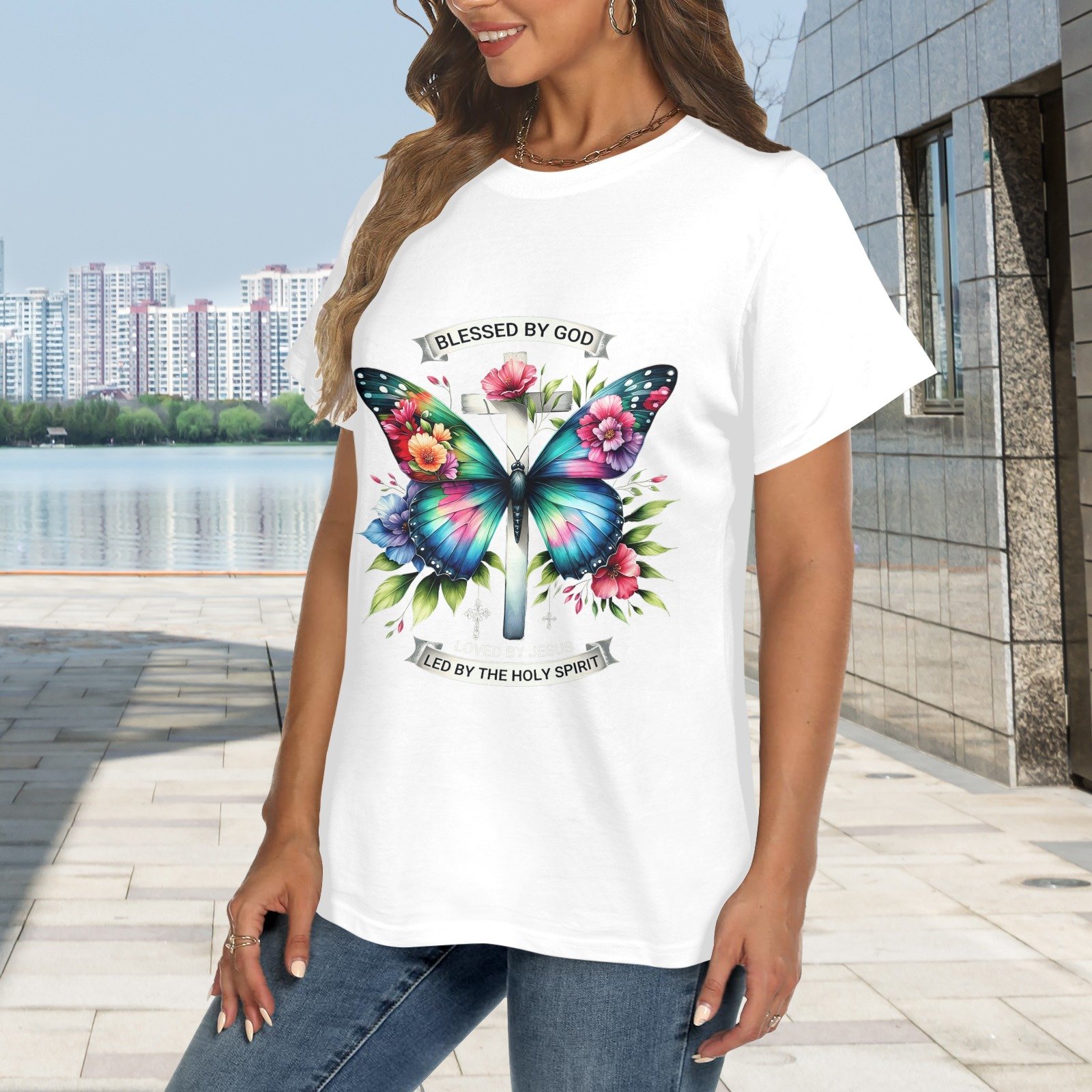 Women's Crewneck Short Sleeve T-Shirt - Image 2