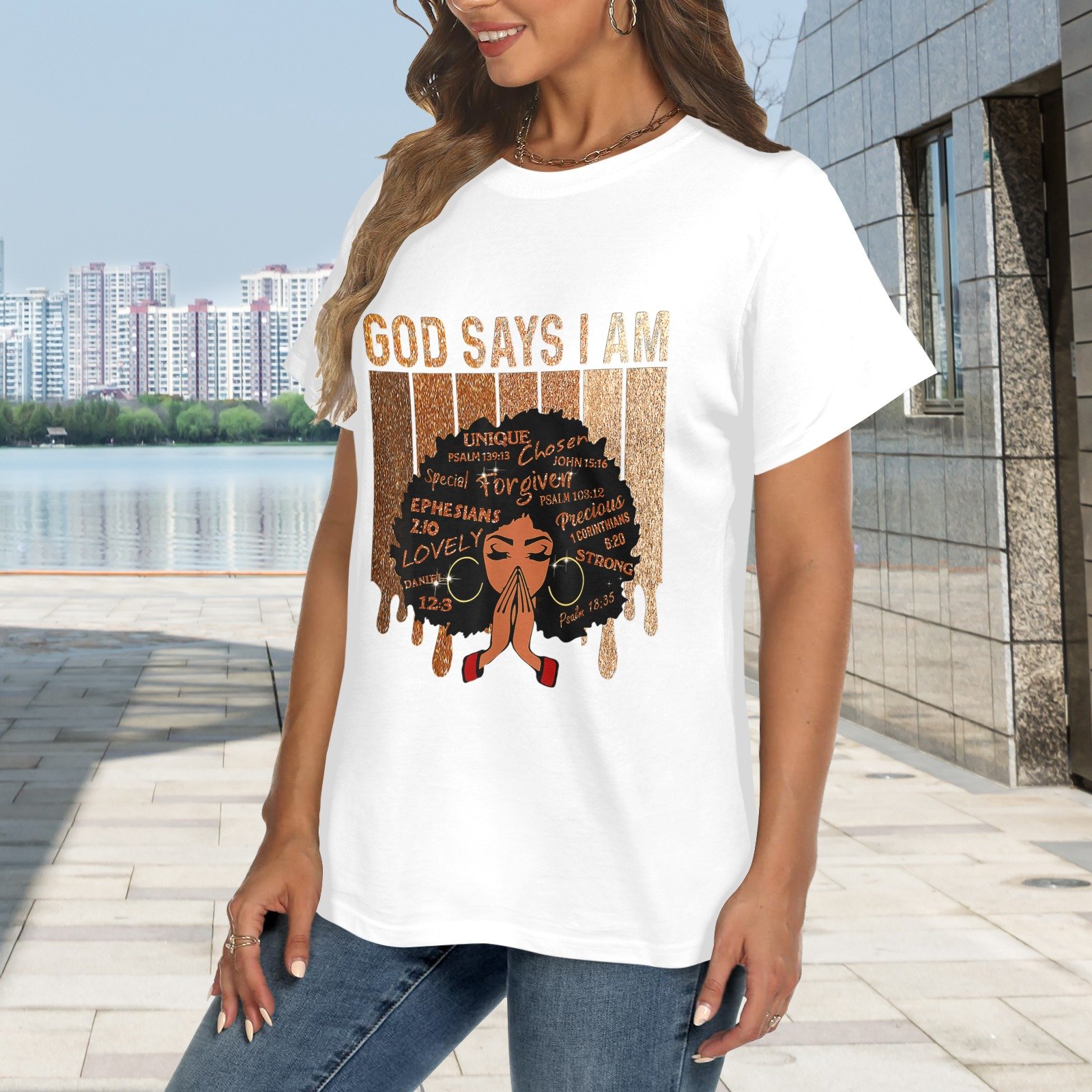 Women's Crewneck Short Sleeve T-Shirt - Image 2