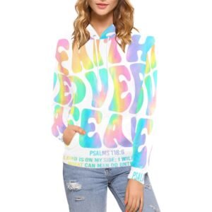 Women’s All-Over Print Christian Hoodie Faith-filled comfort. Spirit-led style.