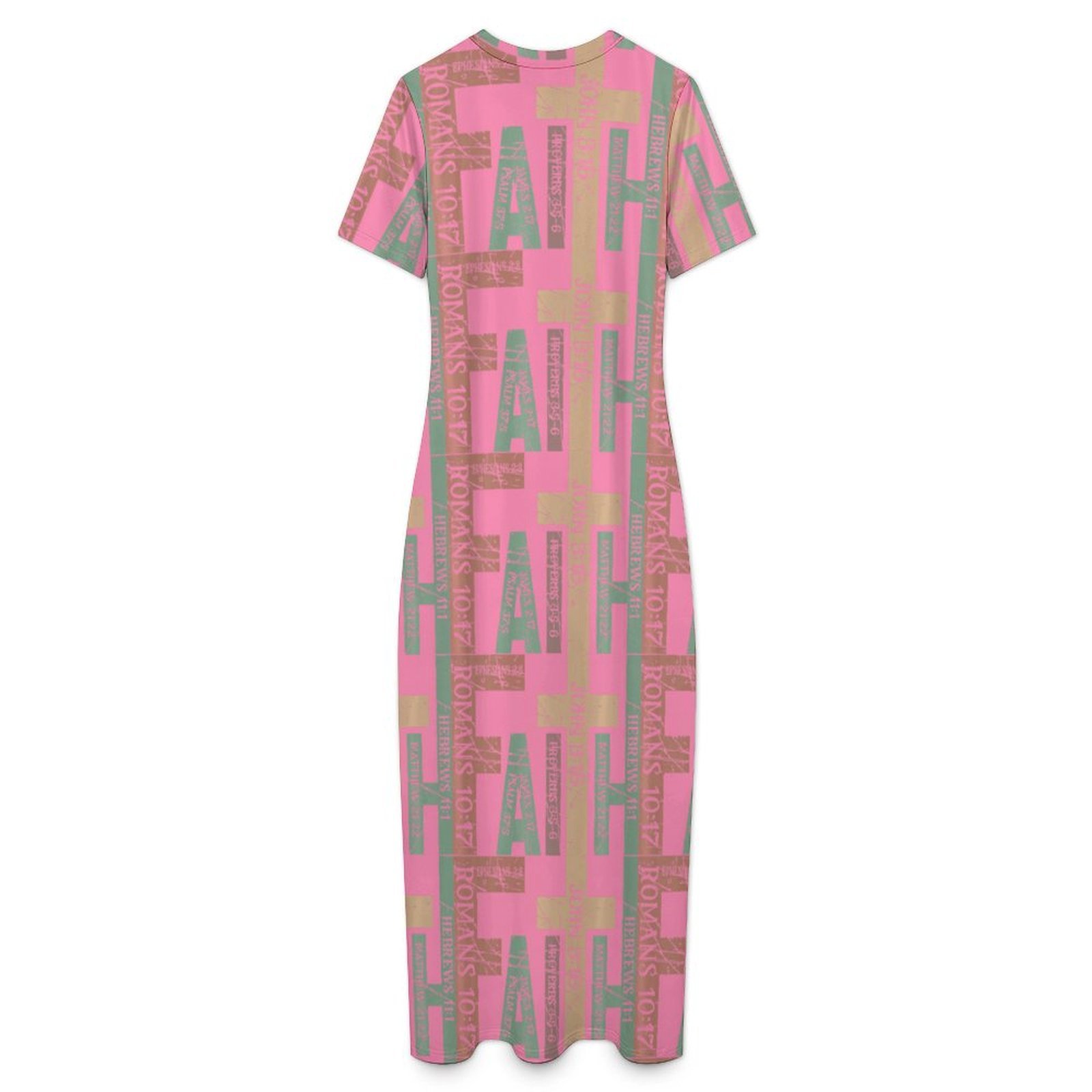 Short Sleeve Bodycon Maxi Dress – Faith-Filled Elegance - Image 4