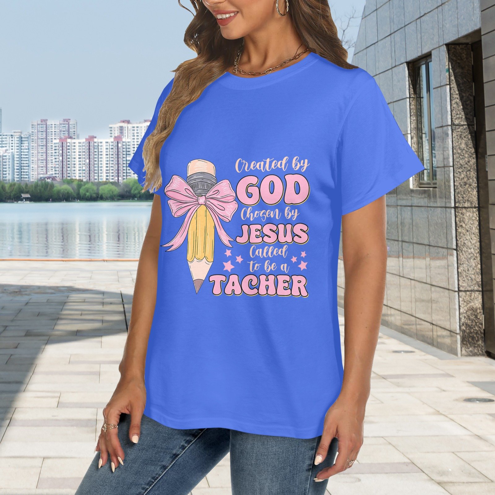 Women's Crewneck Short Sleeve T-Shirt - Image 2