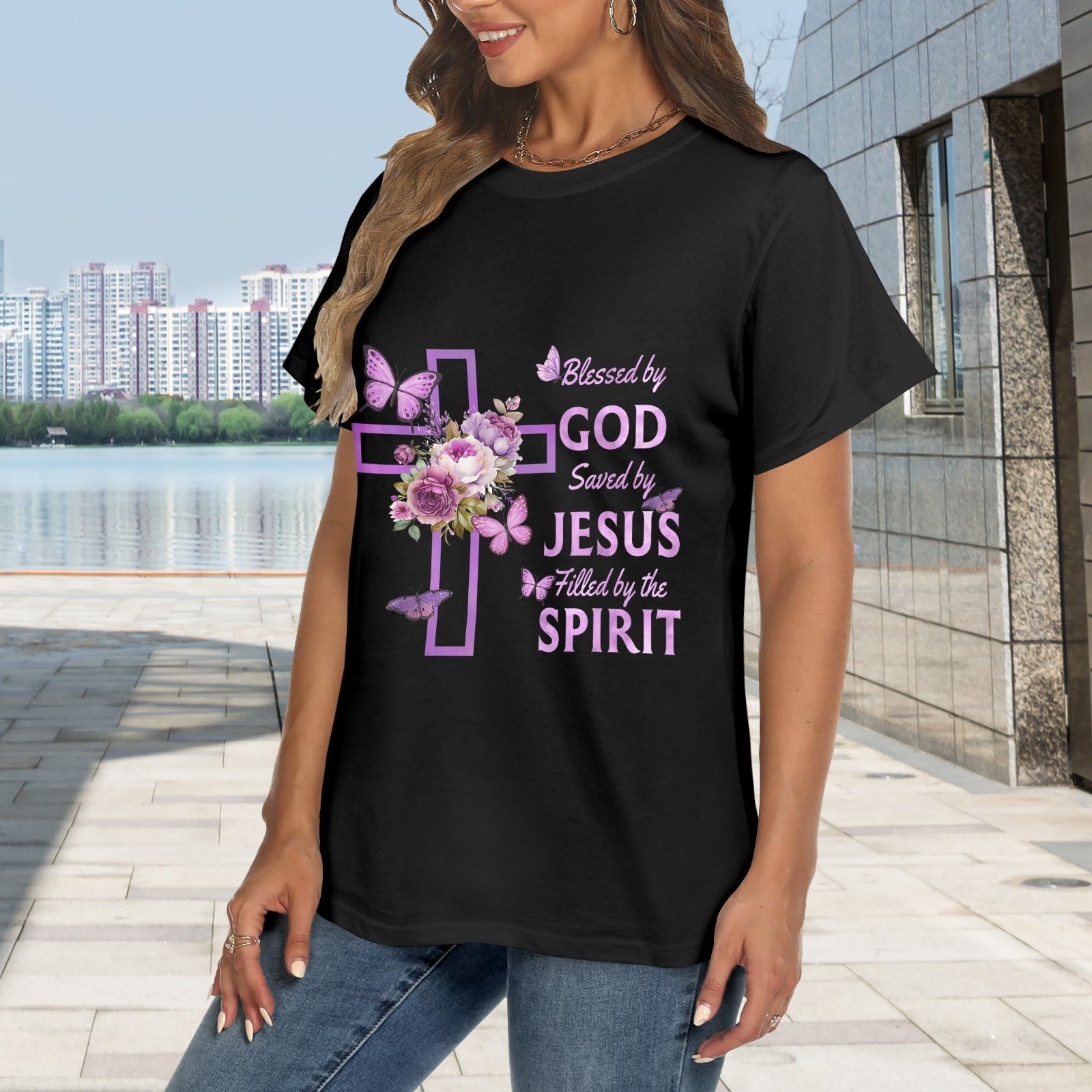 Women's Crewneck Short Sleeve T-Shirt - Image 2