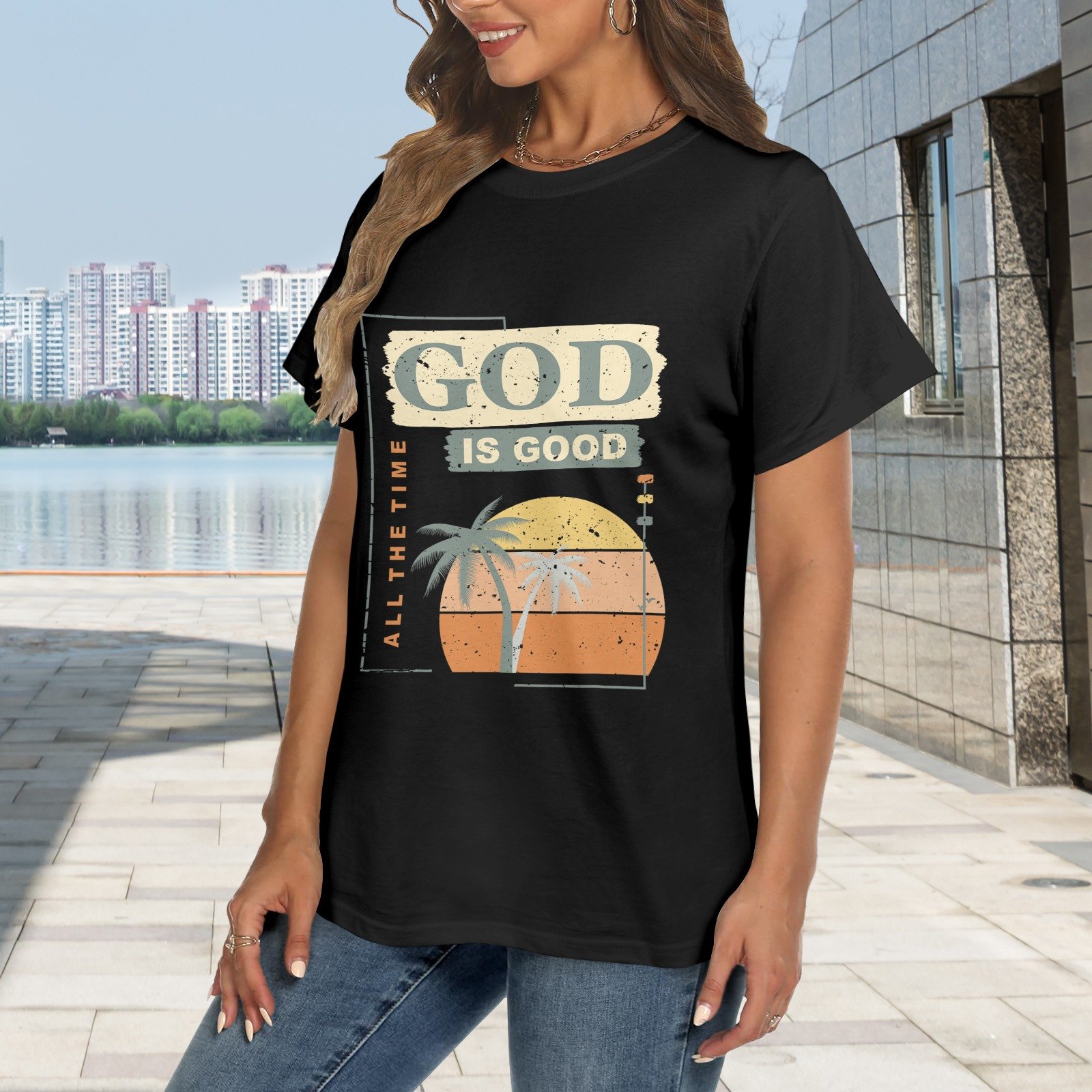 Women's Crewneck Short Sleeve T-Shirt - Image 2
