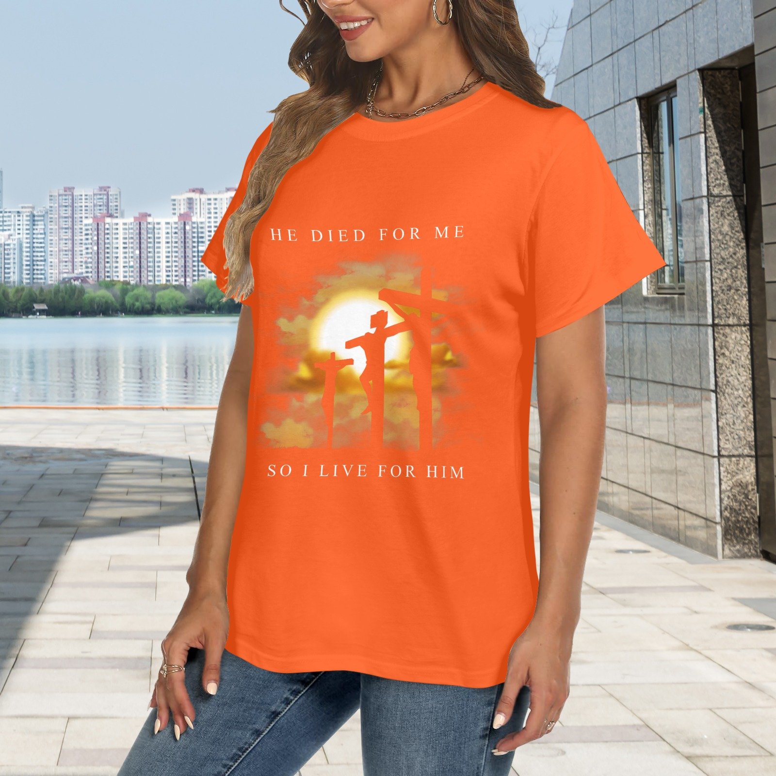 Women's Crewneck Short Sleeve T-Shirt - Image 2
