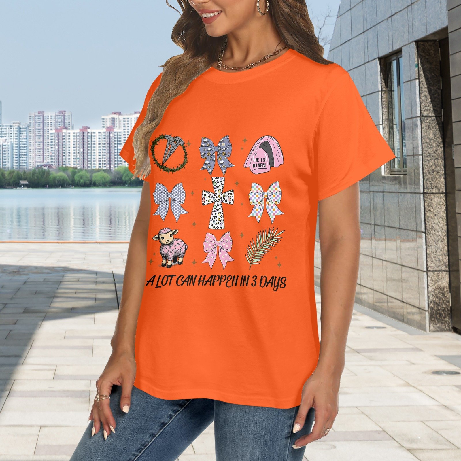 Women's Crewneck Short Sleeve T-Shirt - Image 2