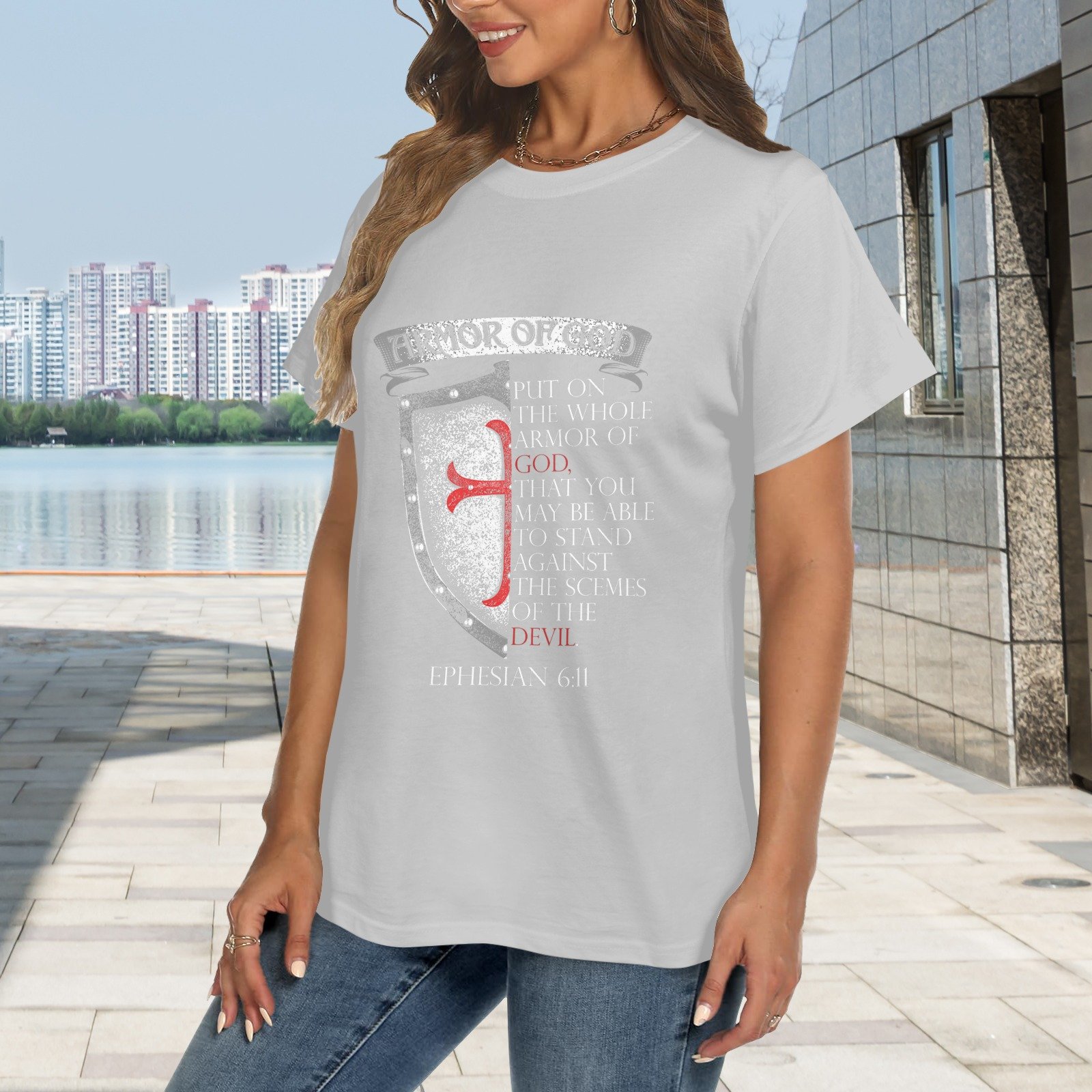 Women's Crewneck Short Sleeve T-Shirt - Image 2