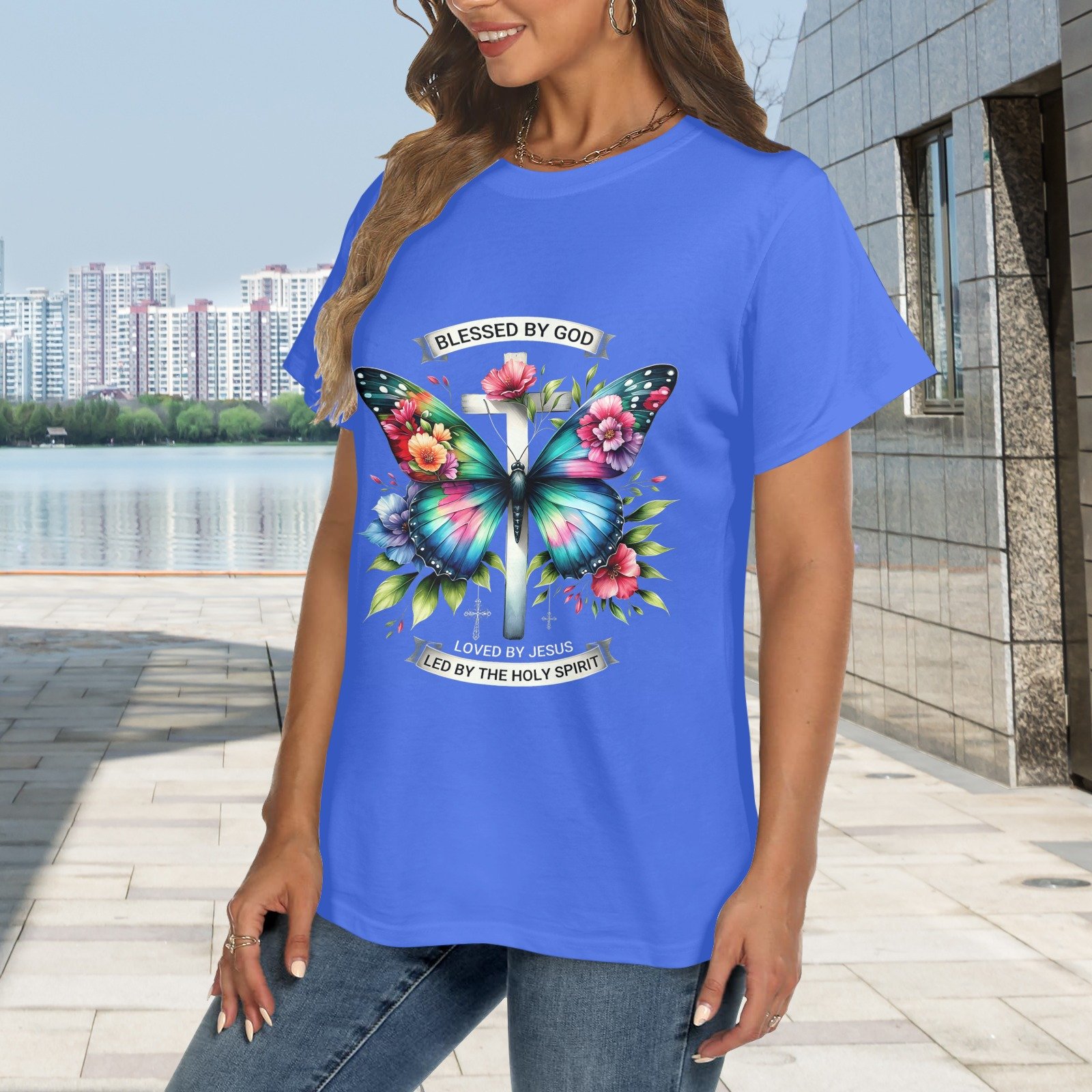 Women's Crewneck Short Sleeve T-Shirt - Image 2