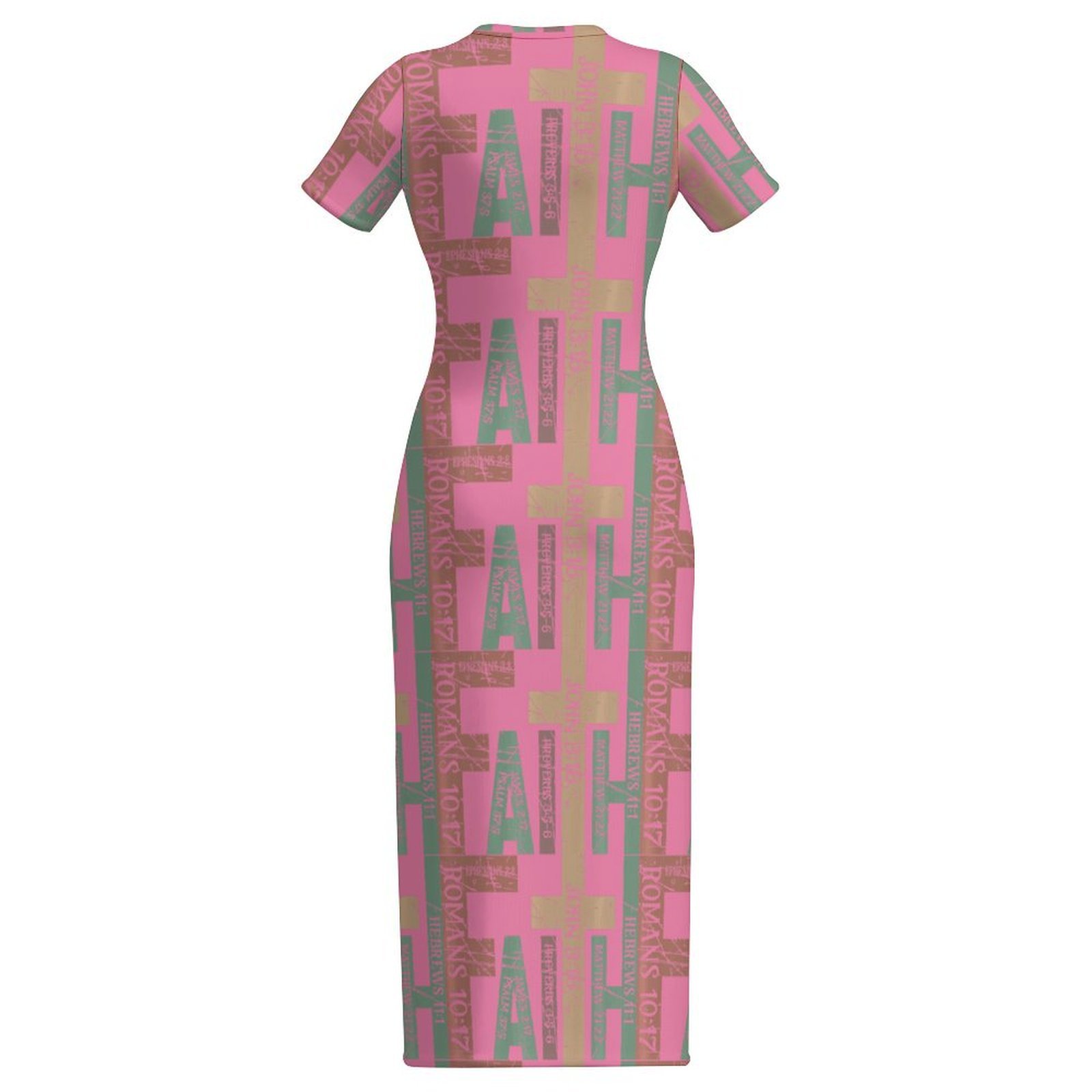 Short Sleeve Bodycon Maxi Dress – Faith-Filled Elegance - Image 2