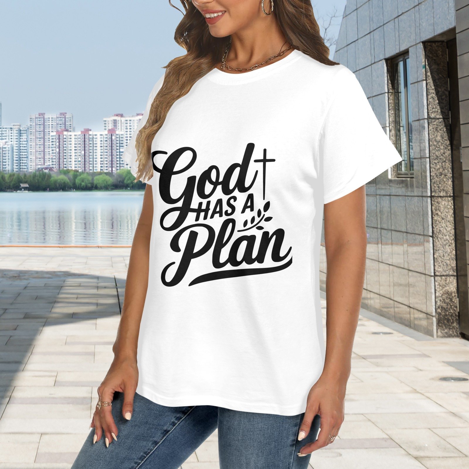 Women's Crewneck Short Sleeve T-Shirt - Image 2