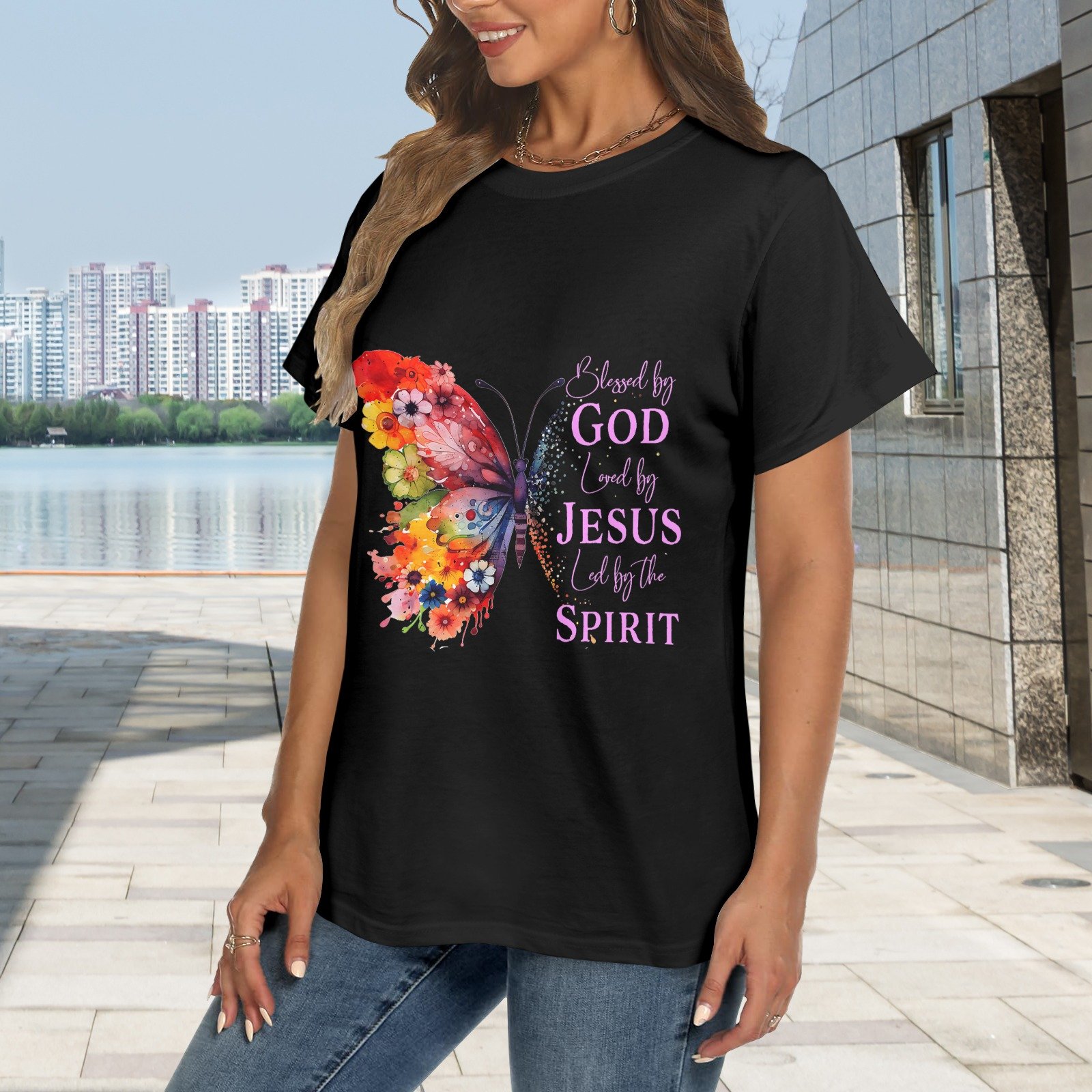 Women's Crewneck Short Sleeve T-Shirt - Image 2
