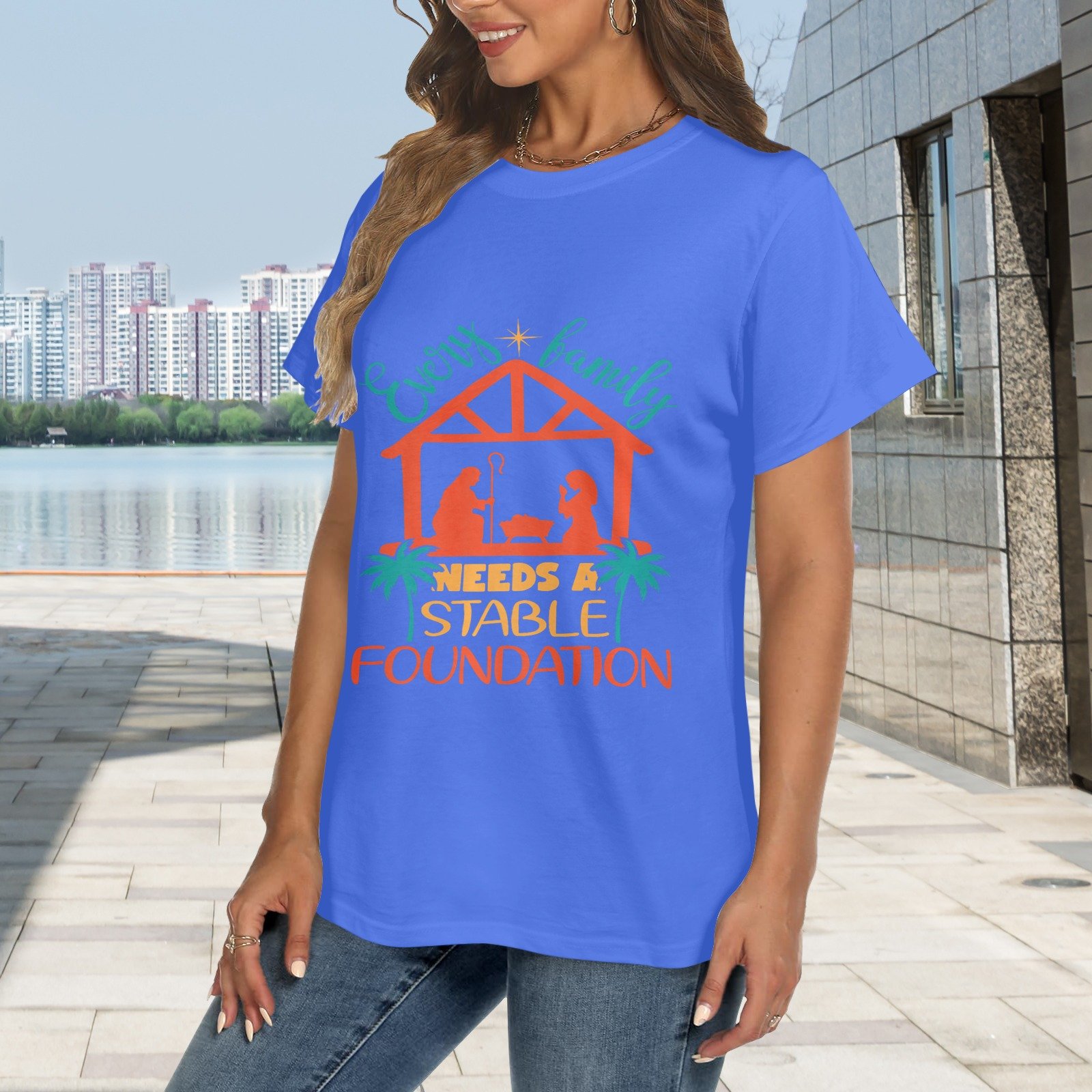 Women's Crewneck Short Sleeve T-Shirt - Image 2