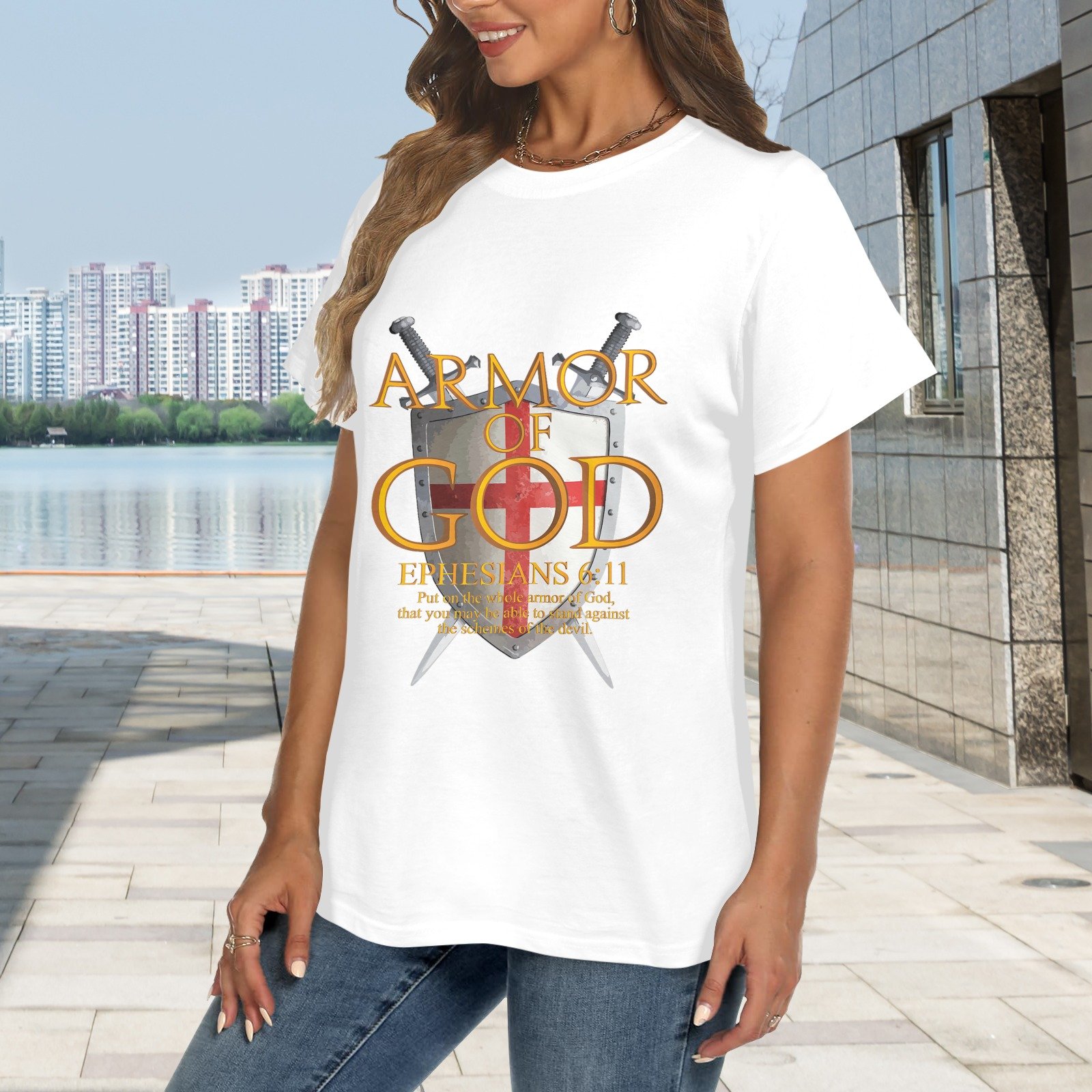 Women's Crewneck Short Sleeve T-Shirt - Image 2