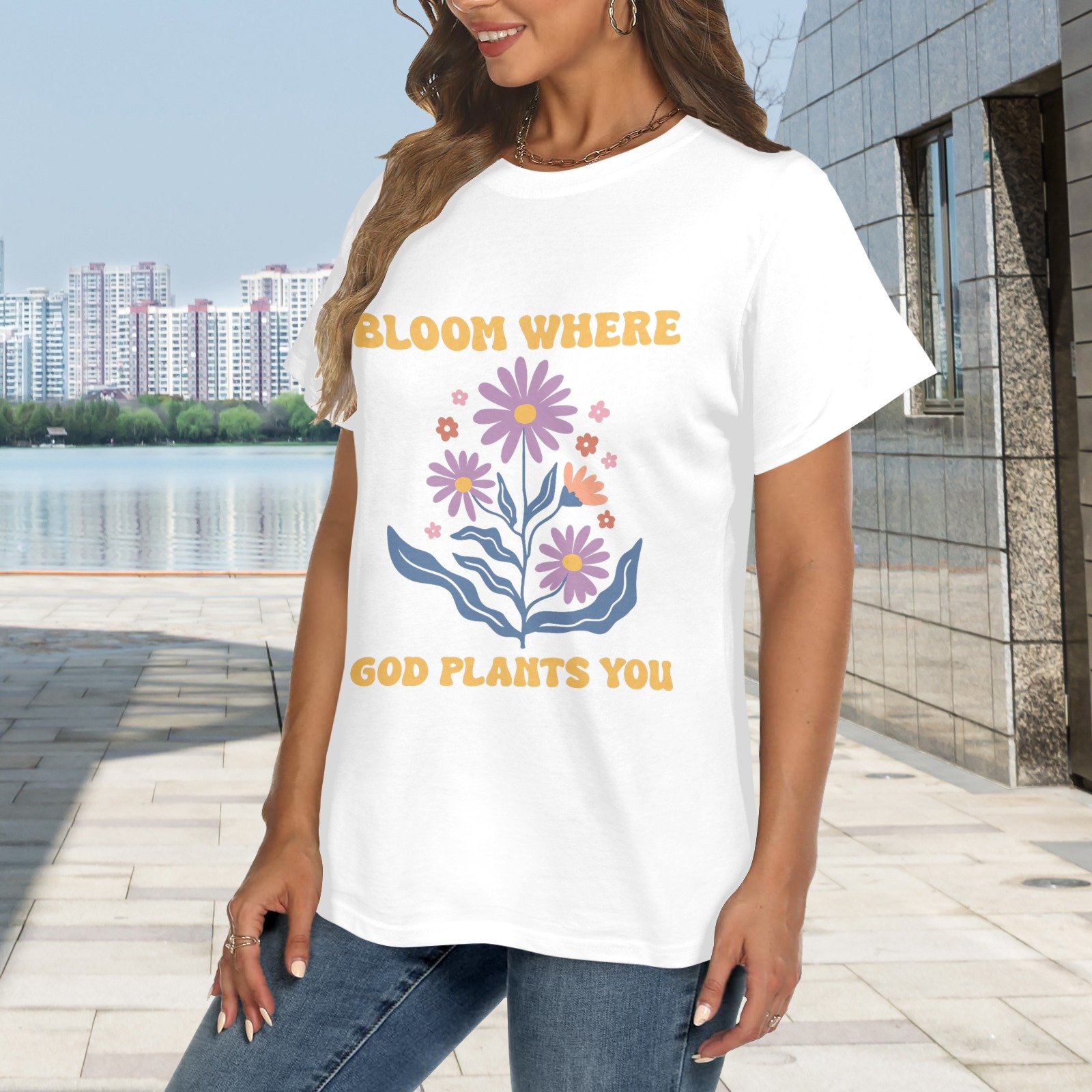 Women's Crewneck Short Sleeve T-Shirt - Image 2