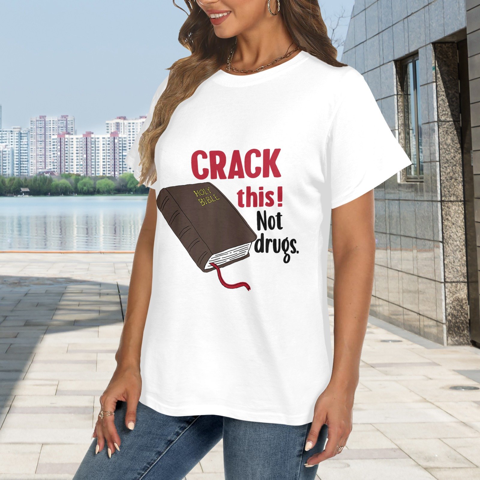 Women's Crewneck Short Sleeve T-Shirt - Image 2